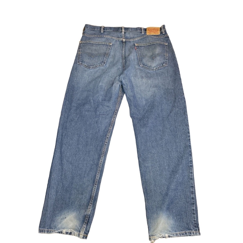 Levis 550 Mens Size 40x32 Blue Denim Jeans Relaxed Straight Leg Casual Workwear